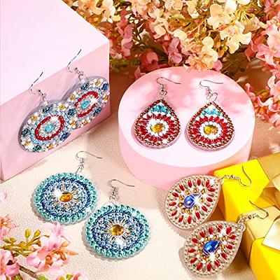 4 Pairs Diamond Painting Earring for Jewelry Making Diamond Art