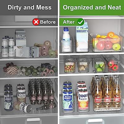 Fridge Organizers and Storage Clear, Fruit Containers for Fridge Stackable  Organizers with Lid, Plastic Vegetable Refrigerator Organizer Bins