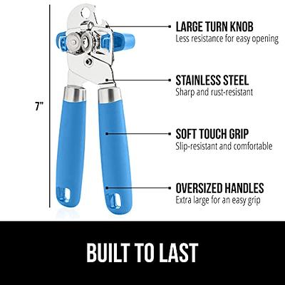 PrinChef Manual Can Openers with Magnet, No-Trouble-Lid-Lift, Handheld Can  Opener Smooth Edge with Sharp Blade, Large Effort-Saving Handles, Easy Grip