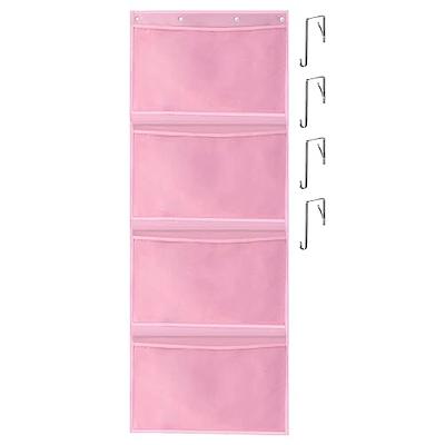 Fixwal 6-Shelf Over Door Hanging Pantry Organizer Hanging Storage with  Clear Plastic Pockets Behind The Door Storage Organizer with 3 Small PVC