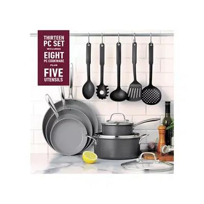 Granitestone Pro Hard Anodized 13 Piece Nonstick Cookware Set with Utensils