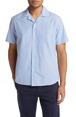 Amiri Argyle Monogram Silk Button-Up Shirt in Aqua