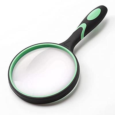 Lenses Magnifying Glass Professional Portable Lenses Non Slip for Reading  Black