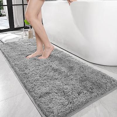 LOCHAS Luxury Bathroom Rug Shaggy Bath Mat 24 x 60 Inch, Washable