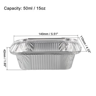 50pack Small Aluminum Pans With Lids 1lb Capacity Disposable Foil Pans  Aluminum