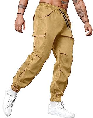 Lexiart Mens Fashion Hiking Cargo Pants Drawstring Athletic