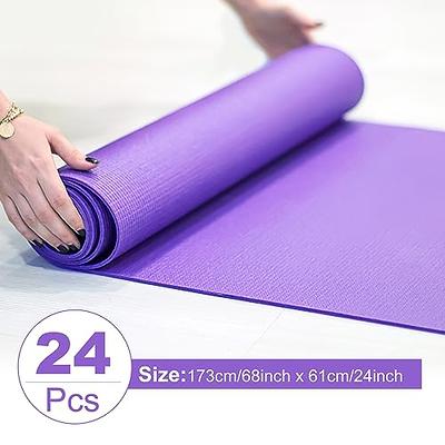 Yoga Mat (4mm) with Carry Bag for Home Gym & Outdoor Workout, Water  Resistant, Light Weight, Easy to Fold, Anti-Slip Mats for Men, Women & Kids  (Purple Colour) 