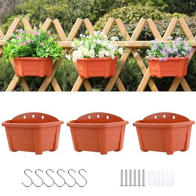 LaLaGreen Wall Planters - 4 Pack, 16 Inch Deck Railing Hanging Basket,  Window Flower Boxes Outdoor Black Metal Plant Pot Holder Coco Liner Fence  Planter Balcony Garden Patio Porch Farmhouse Boho Decor - Yahoo Shopping