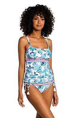 La Blanca Women's Lingerie Strap Tankini Swimsuit Top, Emerald