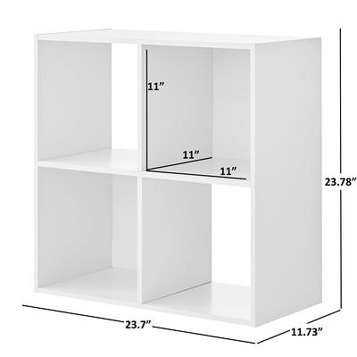 Rest Haven 2 Drawer Cube Storage Organizer, White/Aqua