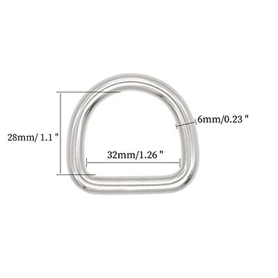 10 Pcs 304 Stainless Steel Heavy Duty Welded D Ring Solid Metal D Rings for  Camping Belt, Dog Leashes Hardware (5mm×31mm×23mm) - Yahoo Shopping