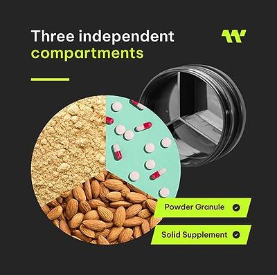 Protein Powder Powder Funnel Three Compartment Pill Storage Gym