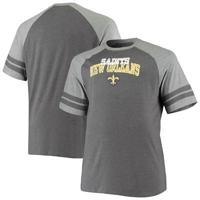 Men's Fanatics Branded Heathered Gray New Orleans Saints Big & Tall Practice Long Sleeve T-Shirt