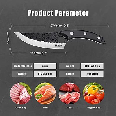 Huusk Knives from Japan, Boning Knife for Meat Cutting, Viking knife with  sheath Caveman Ultimo Knife Hand Forged Full Tang Knife for Kitchen or  Camping Thanksgiving Gifts - Yahoo Shopping