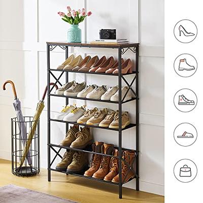 Simple Houseware Shoe Stand Tower Rack w/ Side Hanging Bag 20-Pair
