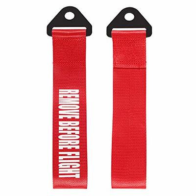 Dorhea Racing Tow Strap Red High Strength Tow Strap Universal Cars Set Belt  Nylon Strap Traction Rope Trailer Hook Compatible with Front or Rear Bumper Towing  Hooks Decorative Trailer Belt (Red) 