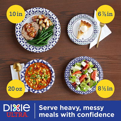 Dixie Disposable Paper Plates, Multicolor, 10 in, 150 Count 