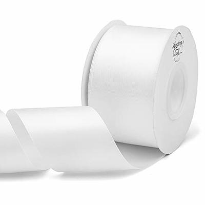 Humphrey's Craft 1-1/2 inch White Grosgrain Ribbon - 25 Yards Variety of Color and Size for Crafts DIY Gift Wrapping Making Hair Bows Decoration