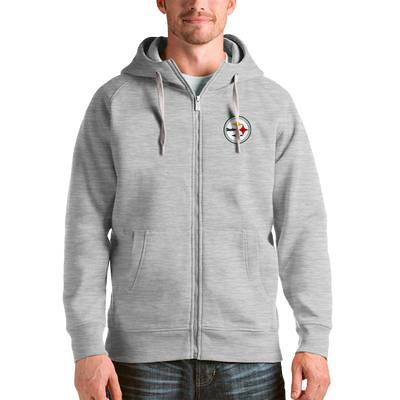 Men's Antigua Heather Gray Pittsburgh Steelers Victory Full-Zip Hoodie -  Yahoo Shopping