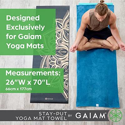 Gaiam Stay Put Yoga Towel Mat (Fits Over Standard Size - 70L x 26W),  Lake, Large - Yahoo Shopping