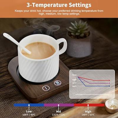 VOBAGA Imitation Wood Grain Coffee Cup Warmer & Mug Warmer for Desk, Electric  Cup Beverage Warmer