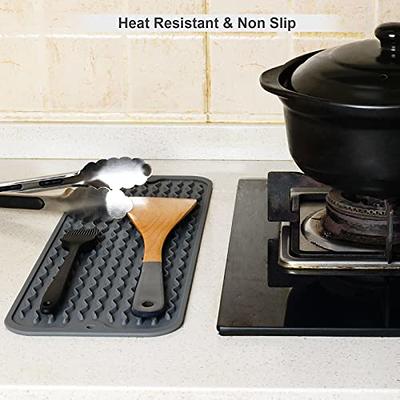 Silicone Dish Drying Mat, Flexible Rubber Dish Draining Mat Eco-friendly  Heat Resistant Silicone pad Foldable Sink Mats Counter Top Mat for Dishes