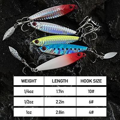 Fishing Lures - luminous glow metal sea bass mackerel