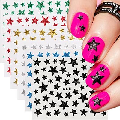 Glitter Stars Nail Art Stickers