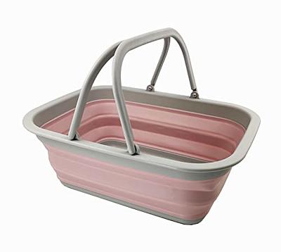 SAMMART 9.2L (2.3 gallons) Collapsible Plastic Tub with Handle