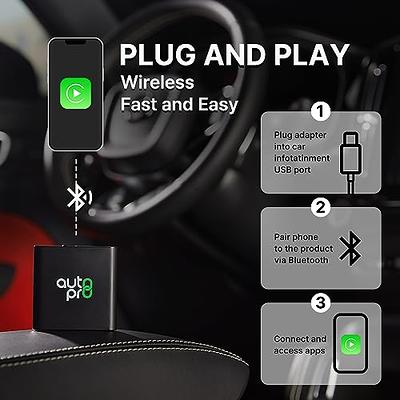 Wireless CarPlay - Wired CarPlay Convert Cars Wireless CarPlay，Wireless  CarPlay Adapter，Apple CarPlay Wireless Adapter，Plug & Play Fast and Easy  Use