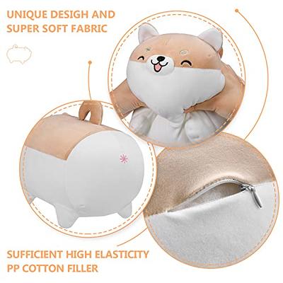 Plush Pillow Stuffed Animal Cute Plush Toy Squishy Anime Corgi Plushie  Fluffy Kawaii Soft Hugging Pillow for Kids Boys Girls