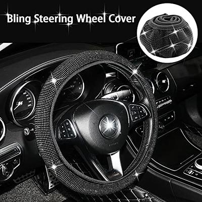 10 Pcs Leather Steering Wheel Cover for Women Cute Car Accessories