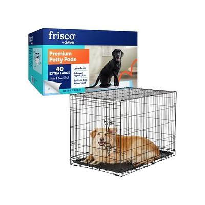 FRISCO Micro Terry Dog Crate Mat, Taupe, 48-in 