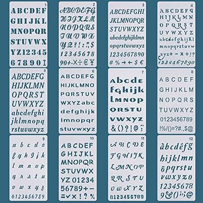 Letter Stencils, 12 Pack, 4 X 7 Inch, Alphabet Stencils, Letter Stencil,  Lettering Alphabet Stencil, Stencils, Stencils Letters And Numbers,  Lettering