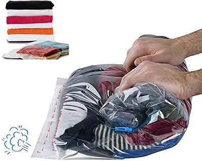 HIBAG 12 Compression Bags for Travel, Travel Essentials Compression Bags,  Vacuum Packing Space Saver Zipper Bags for Cruise Travel Accessories