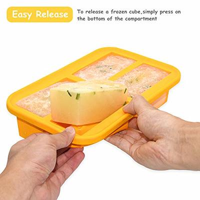 Bangp 1-cup Extra Large Silicone Freezing Tray With Lid,soup Cube Tray,silicone  Freezer Container,freeze & Store Soup, Broth, Sauce