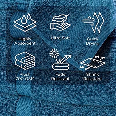 Resort Collection Soft Washcloth Face & Body Towel Set | 12x12 Luxury Hotel  Plush & Absorbent Cotton Washclothes [12 Pack, White]