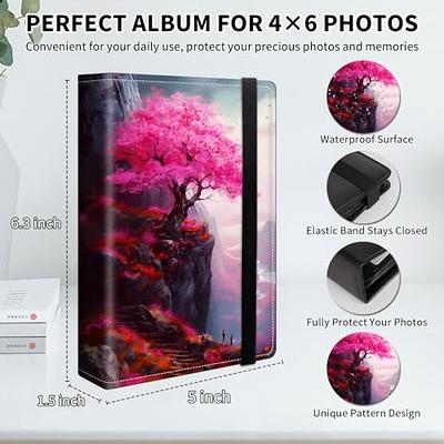 CGFGHHUY Small Photo Album 4x6 inch Photo Albums with 120 Photos  Transparent Inner Pockets and Elastic Band Design Cute Photo Albums for  Family Anniversary Wedding - Cherry blossoms in mountain - Yahoo Shopping