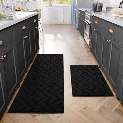 TIMO Kitchen Rug Set [2 PCS], Kitchen Mat 20x32 +20x47 Rubber