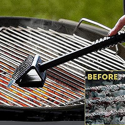 3 in 1 Grill Brush with Scraper Copper Wire Brush BBQ Cleaning