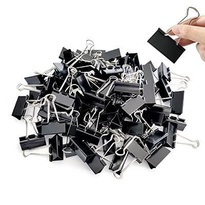  DSTELIN Large Binder Clips 1.6Inch (24 Pack), Big Paper Clamps  Clips for Office Supplies, 1.6Inch/41mm Width, 0.7Inch/18mm Capacity, Black  : Office Products