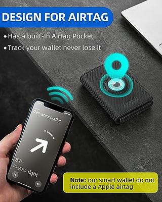 Airtag Wallet for Men and Women, Minimalist Slim Credit Card Holder with  RFID Blocking Air Tag Wallet (No AirTag) with ID Window, Cute Gifts