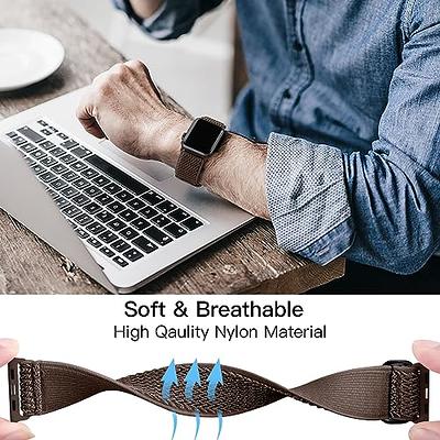  Cangroo 5 Pack Stretchy Nylon Bands Compatible with Apple Watch  Band 38mm 40mm 41mm 42mm 44mm 45mm 49mm for Women Men, Elastic Solo Loop  Braided Wristbands for iWatch SE Ultra Series