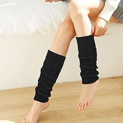 6 Pairs Womens Leg Warmers, Bulk Thermal Cable Knit Sleeve