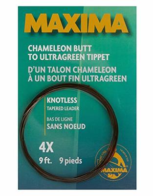 Maxima Fishing Line 9-Feet Knotless Tapered Leaders, Brown and