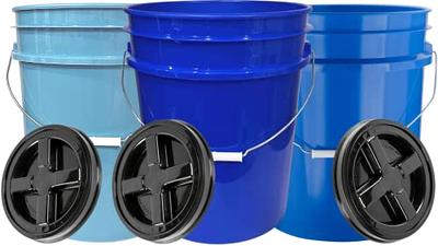 House Naturals 5 Gallon Plastic Blue Food Grade Bucket Container