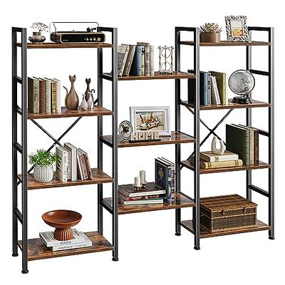 BYBLIGHT Eulas 70.9 in. Brown Wood 12-Shelf Modern Tall Etagere