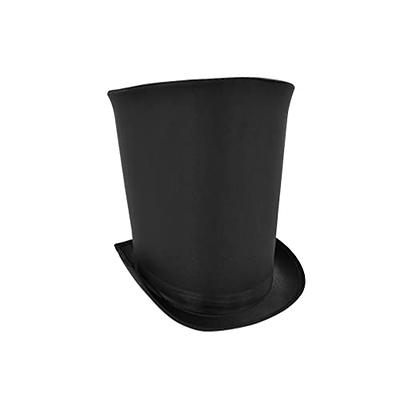 black satin top hat