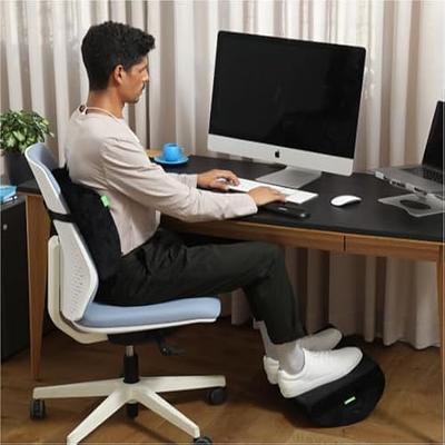 Scalebeard Under Desk Footrest with Massage Surface Ergonomic 6 Height Position Adjustable Foot Stool with Firm Non-Slip Legs for Home Office(Basic)