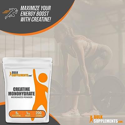 Micronized Creatine Monohydrate Powder - 100% Pure Unflavored Creatine Powder 5000mg per Serv (5G) Amino Acid Supplement Supports Muscle Building 